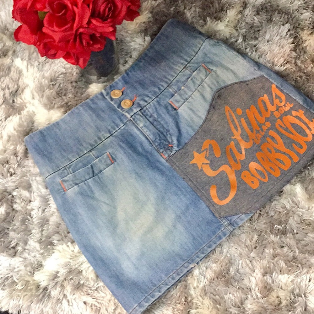 Jean Mini Skirt - Picture 2 of 8